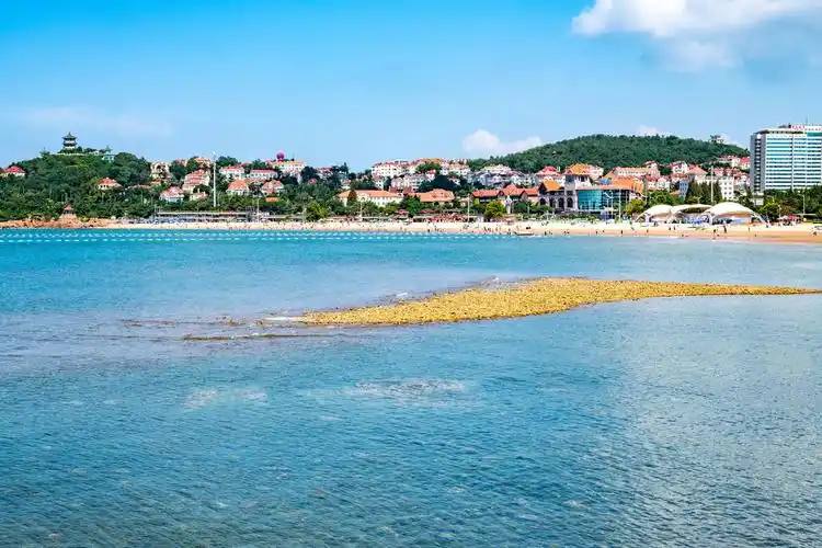 山东青岛汇泉湾八大关海滨海岸风光