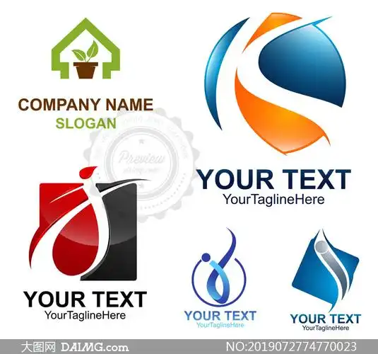 曲线字母元素标志创意设计矢量素材_大图网图片素材