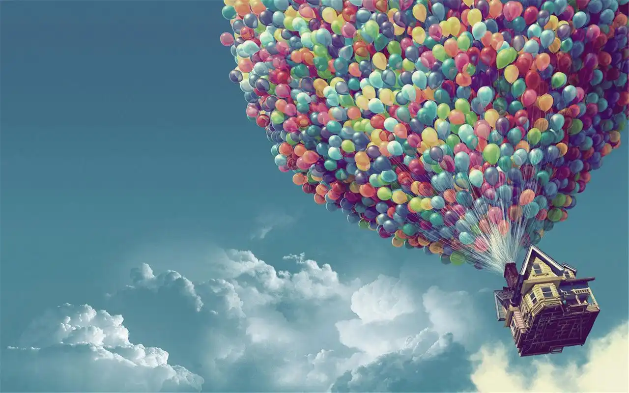唯美意境浪漫梦幻彩色气球非主流治愈系桌面壁纸(1)