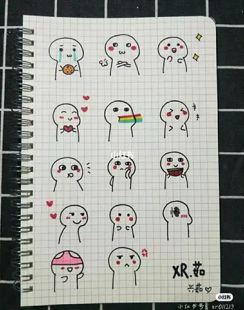 笔画教程日系超萌颜文字表情简笔画小素材八卦杂谈-p-194kb简笔画表情