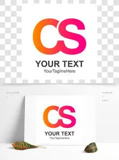 cs 字母标志设计矢量图模板, c 字母徽标矢量, 字母 c 和  i>s /i>