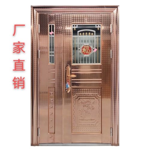 双开门子母门入户门定制新款防盗不锈钢门楼顶门天台不锈钢门防潮