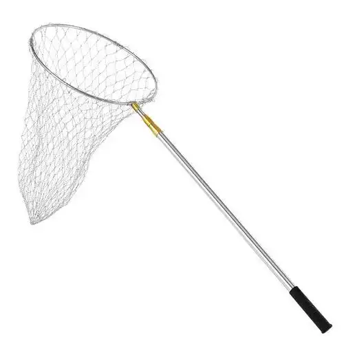 高品质抄网不锈钢抄网捞鱼网抄网杆伸缩杆抄网全套抄网头可折叠网兜