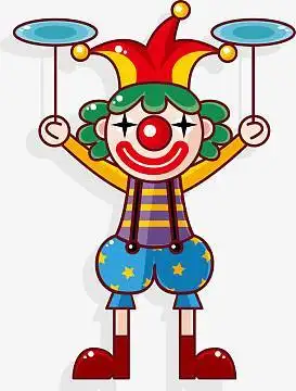 小丑杂技表演元素png卡通修饰素材png蜻蜓装饰矢量素材png古筝 复古