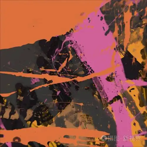 色彩鲜艳的质感.现代艺术品.脂肪涂料的笔触.笔触.艺术背景.