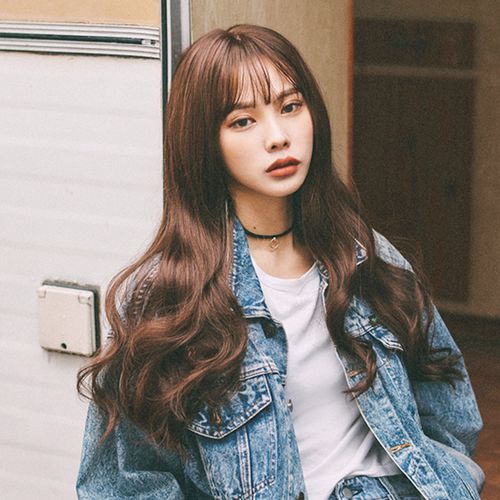 手织大头皮假发女空气薄刘海超长大卷发大波浪蓬松发时尚韩国发套