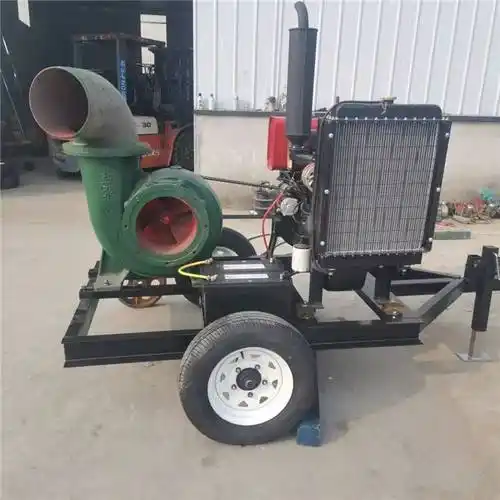 防汛抽水移动泵车柴油机抽水泵自吸抽水泵拖拉机带喷灌泵