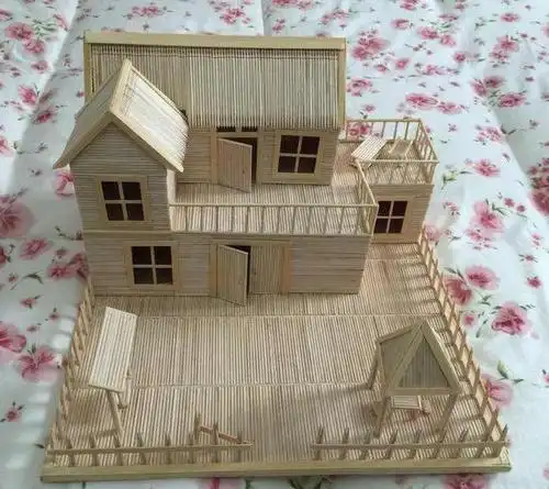 一捆牙签做成的房子,没想到引来15万网友围观