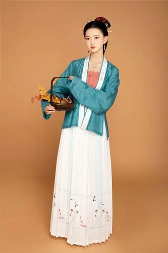 楠歌秋意阑珊现货宋制汉对襟百迭绣花蝴蝶蝴蝶花民族服装