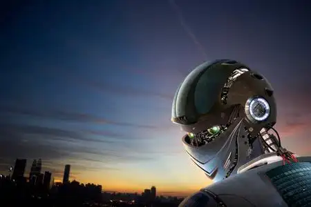 时尚未来的机器人照片