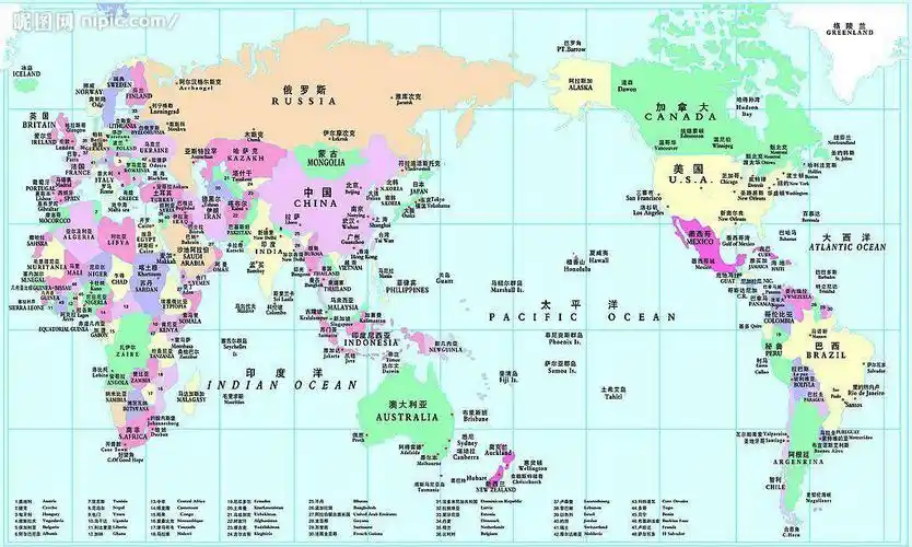 求一张中文版的高清世界地图!
