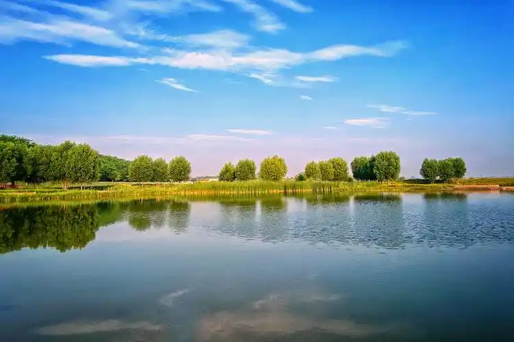风景如画的滹沱河湿地公园