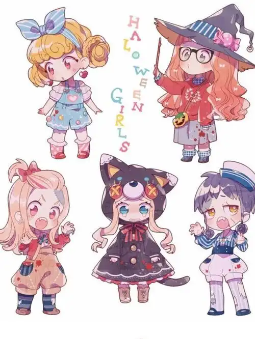 素材q版衣服绘画参考