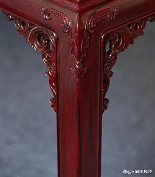 盛世典藏,小叶紫檀木,束腰西番莲纹四方桌椅