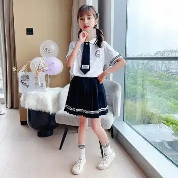 捡漏价女童jk裙校服校园学院风套装2022洋气中大童女孩