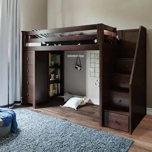 家有一娃建议学上铺床下方45度斜面柜多个5㎡步入式衣帽间