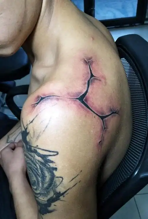 裂缝 伤口_纹身图案手稿图片_big baby 的纹身作品集