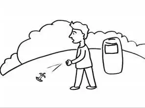 扔垃圾简笔画小孩扔垃圾简笔画