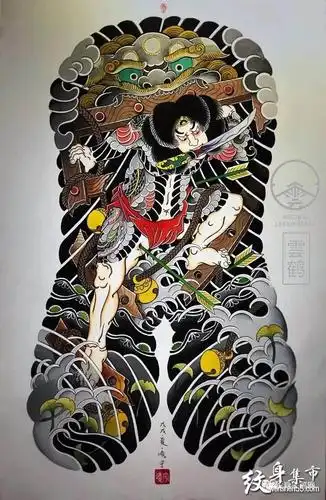 满背张顺破水门纹身张顺破水门纹身手稿张顺破水门纹身手稿图案