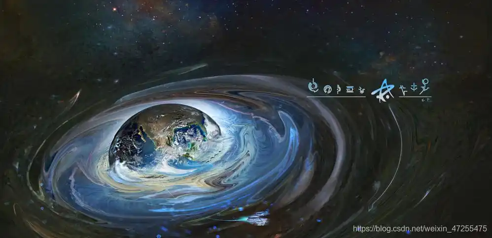 正在二维化的地球 图片来源: 二向箔攻击效果 作者:塔语时鬼https