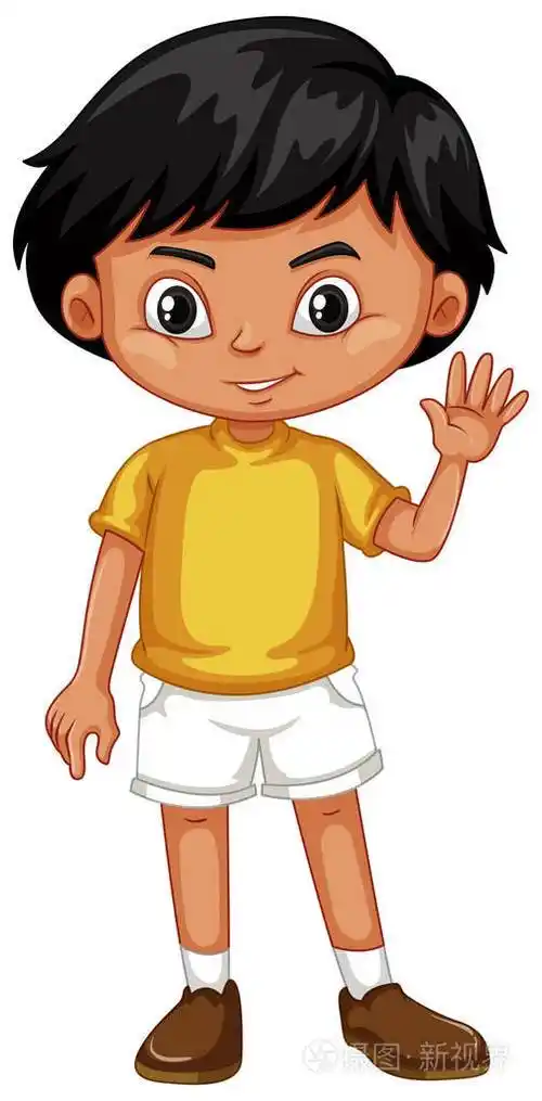 小男孩在黄色衬衫