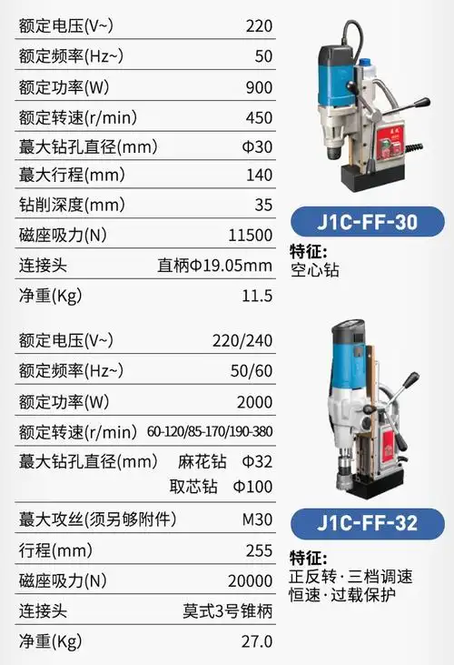 东成磁力钻多功能大功率调速磁座钻小型钻孔机工业级吸铁钻取芯钻