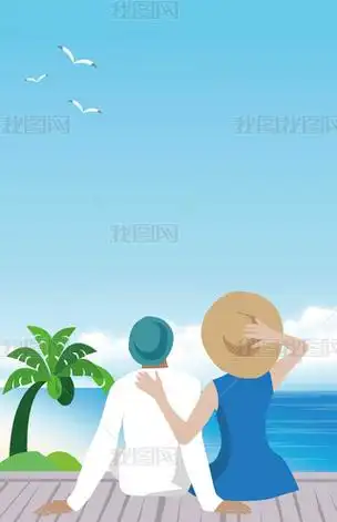 情侣看海的背影专题模板-情侣看海的背影图片素材下载-我图网