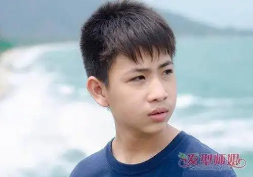 十岁男生长 刘海短发寸头发型