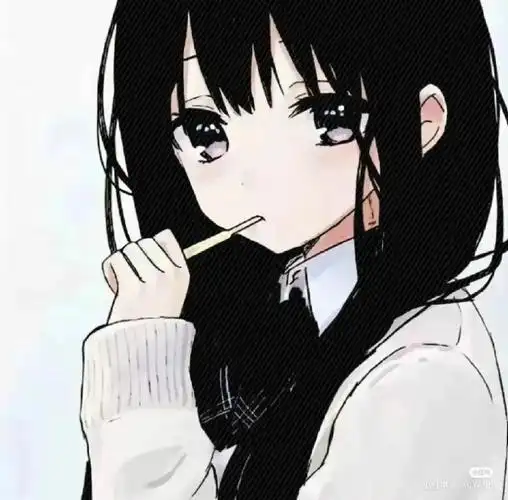 黑白女动漫头像