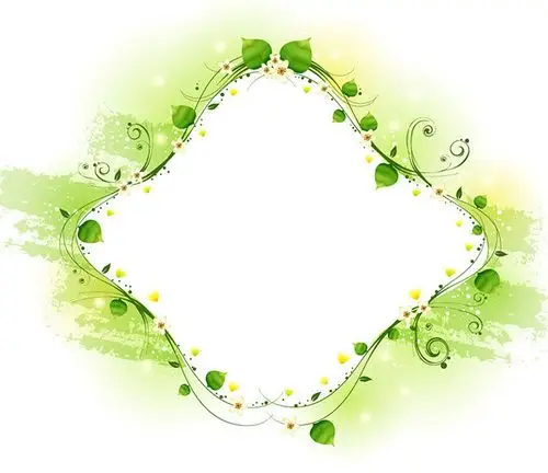 4图植物艺术边框图片打包下载-精美小图-百图汇设计素材