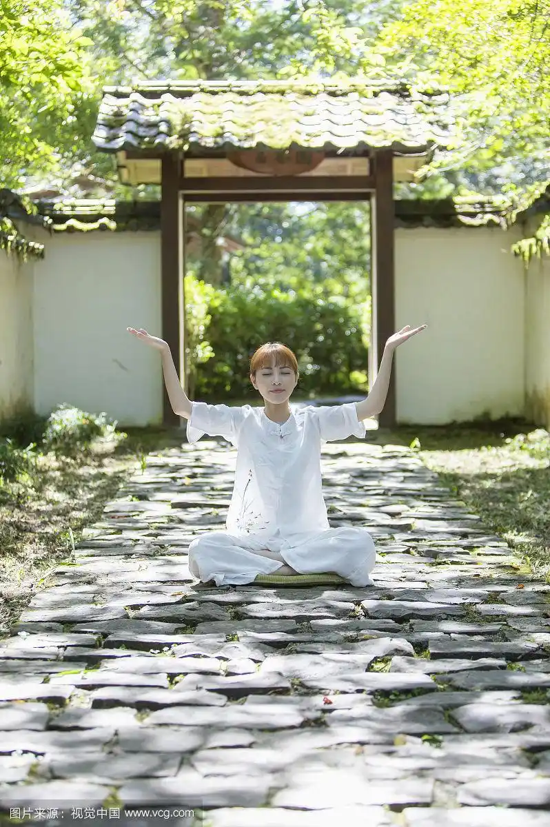 女性,打坐,禅意