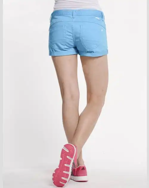 女款蓝色短裤 运动休闲系列