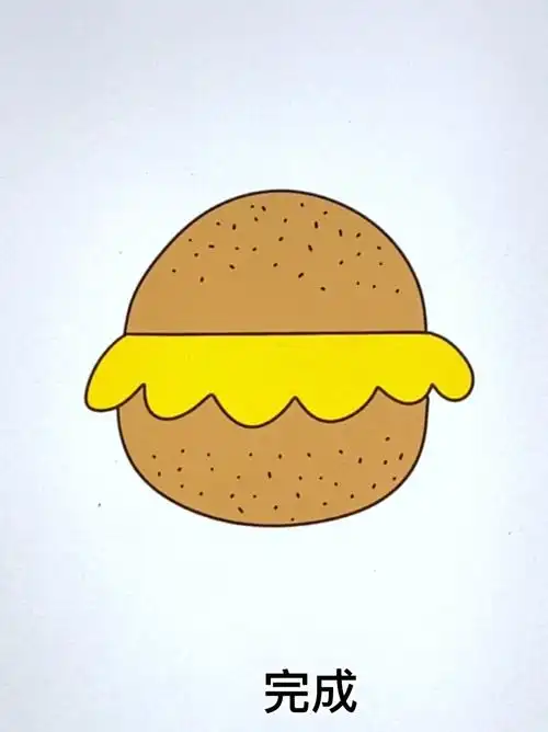 一学就会  #儿童简笔画  #简笔画教程  #汉堡