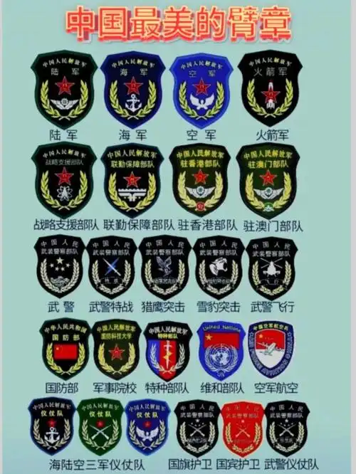 中国各军兵种臂章