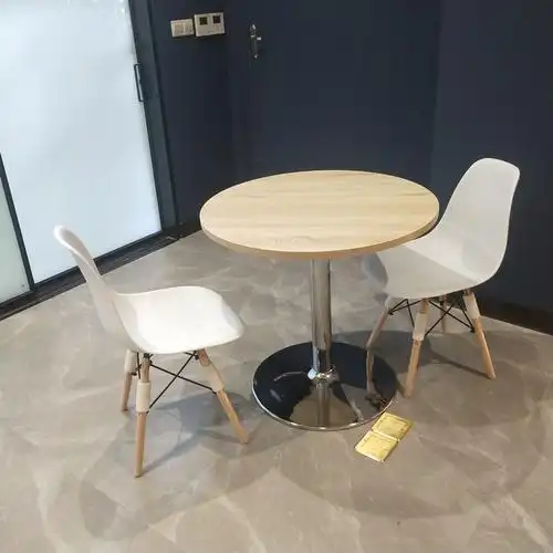 裕隆欣办公家具简约圆形会议桌谈判圆桌会客桌洽谈桌小圆桌子800800