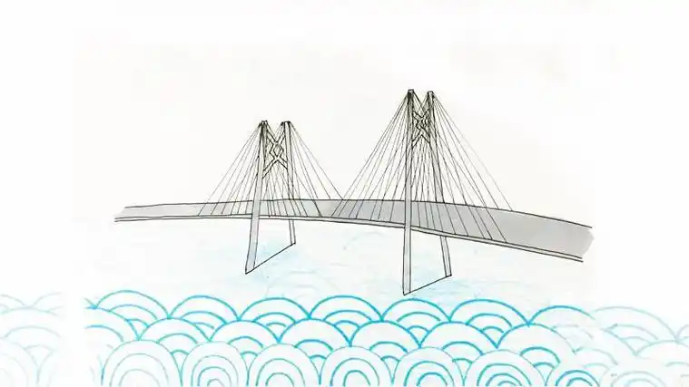 钱塘江大桥卡通简笔画