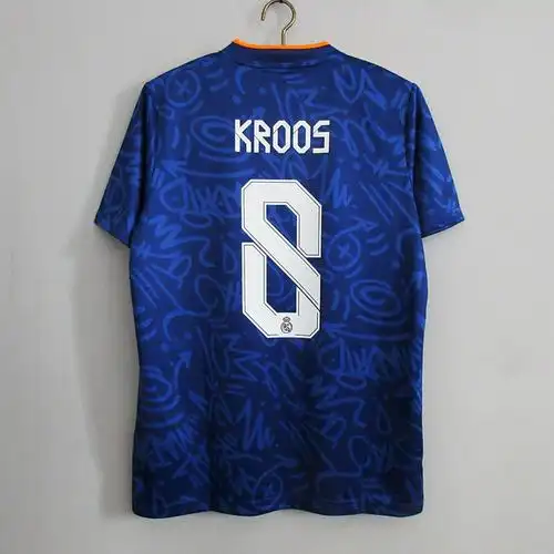 2122赛季欧冠足球服短袖上衣男 皇马主客场比赛训练球衣 一件代发