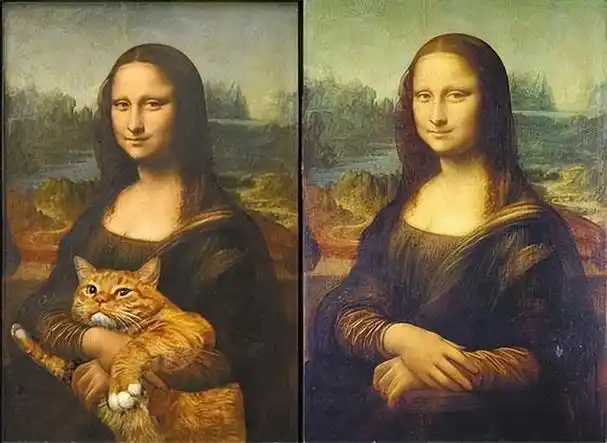 《蒙娜丽莎》10大恐怖之处,画中出现外星人,身后竟藏有4只动物