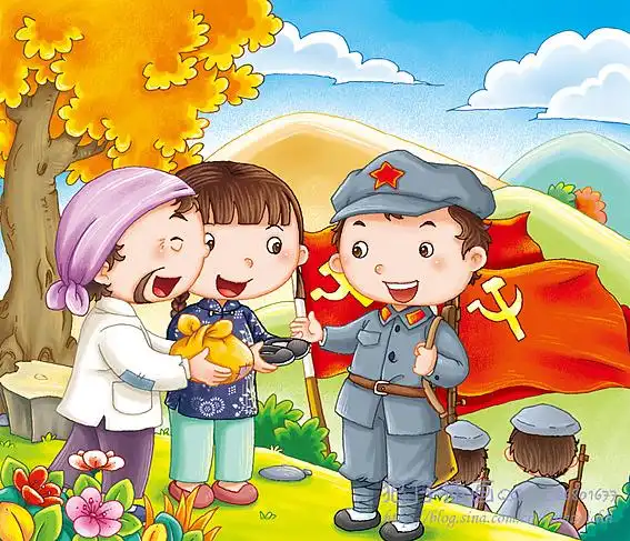 小红军插画