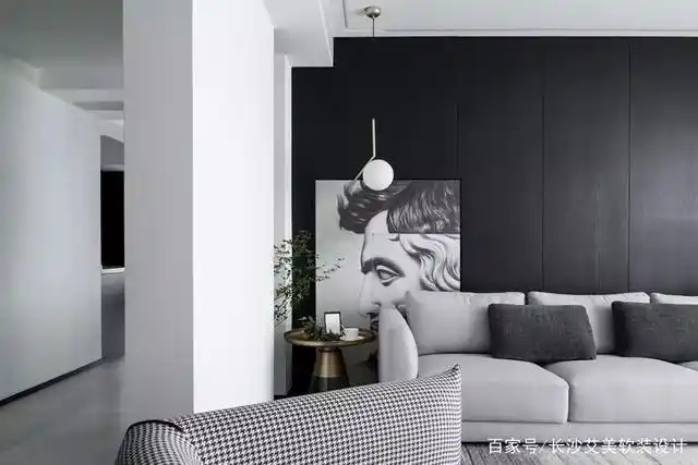 经典黑白灰,打造140㎡现代轻奢风格装修图片