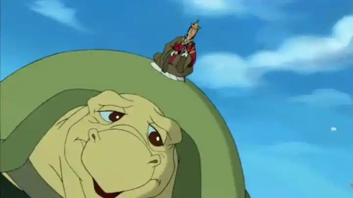 西游记: 万年老龟驮唐僧师徒过河,好大的绿毛龟!