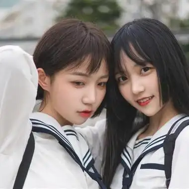 2021最新穿校服的校园姐妹花头像两个人一张的,闺蜜头像图片