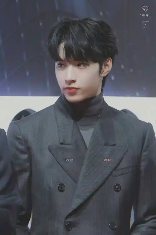 刘耀文tmea音乐盛典红毯饭拍图吻文穿西装是真的又正又有型