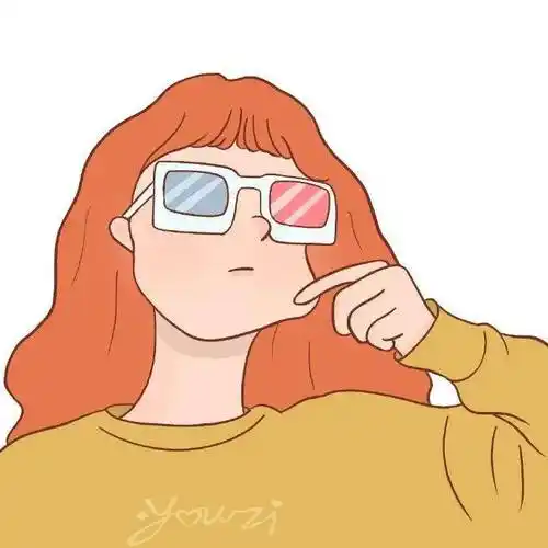 多巴胺插画女生头像