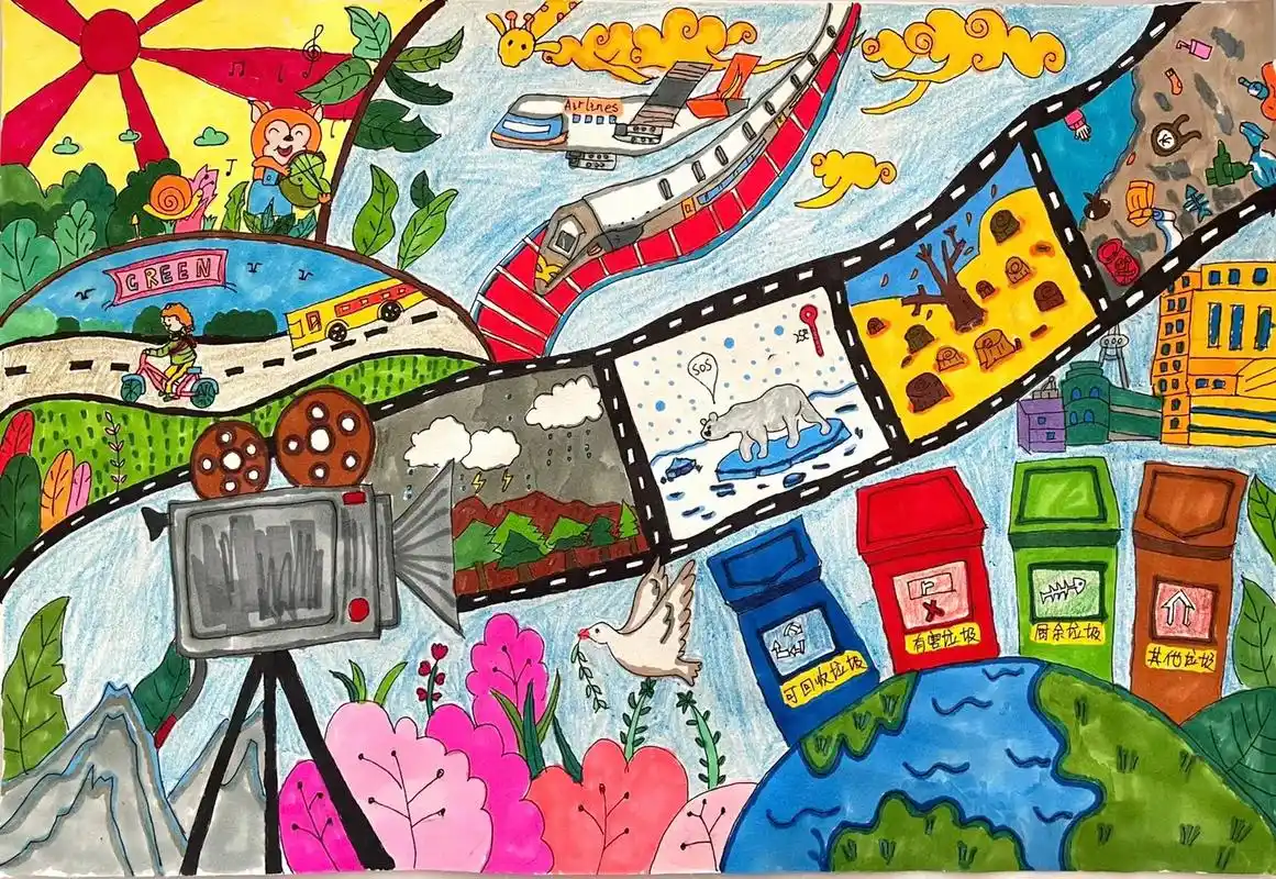 保护生态环境 #共建和谐家园 #环保绘画 #保护环境 #环 - 抖音