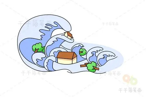 地理知识 洪水_天文地理简笔画