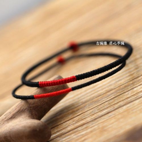实拍极细本命年情侣手绳手工编织密宗九乘金刚结男女红绳生日手链