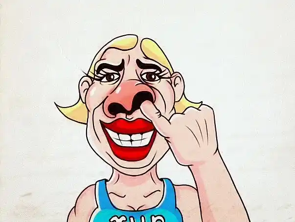 早期画的鼻孔婶 幽默乐天