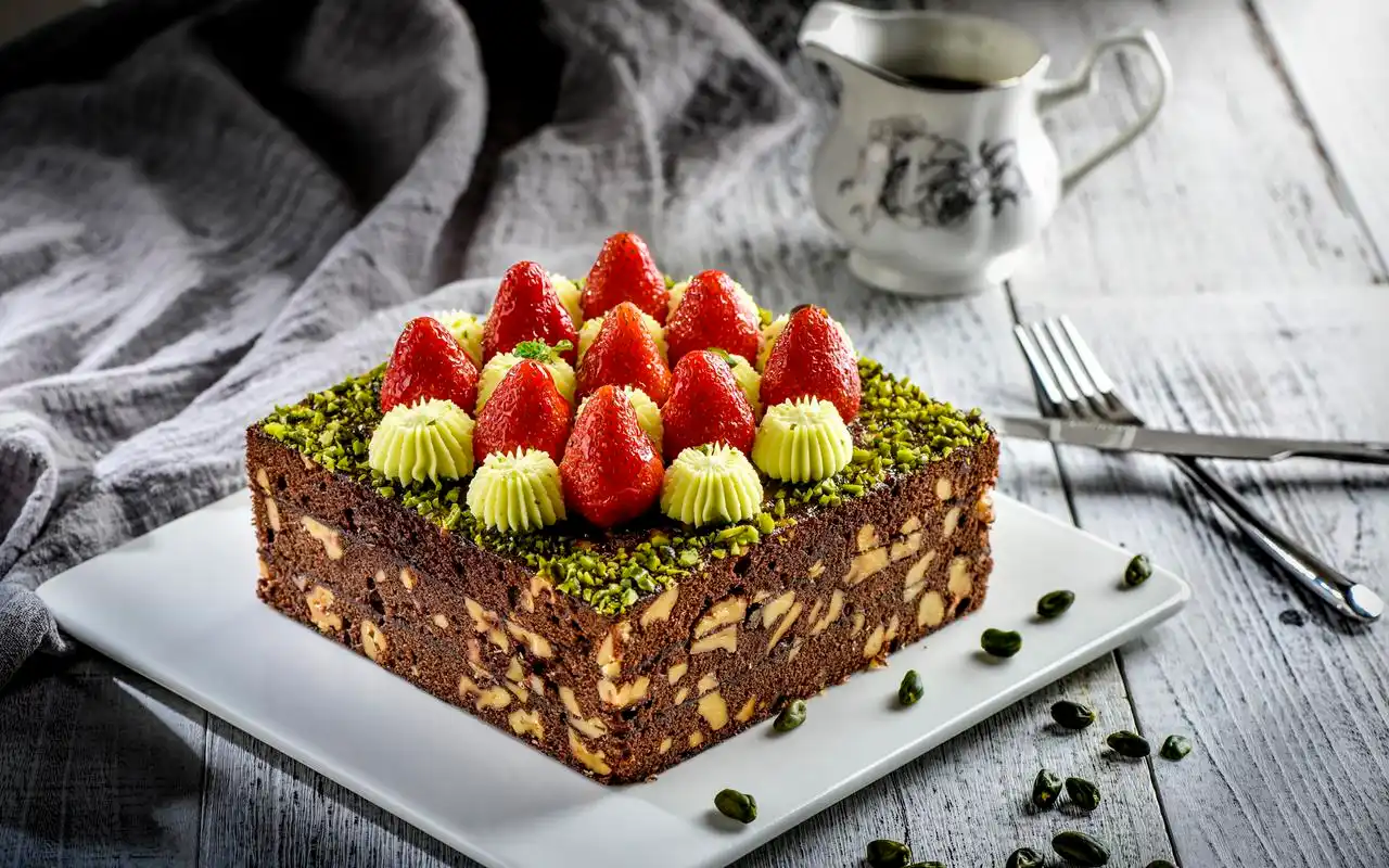 香甜美味的水果蛋糕图片桌面壁纸