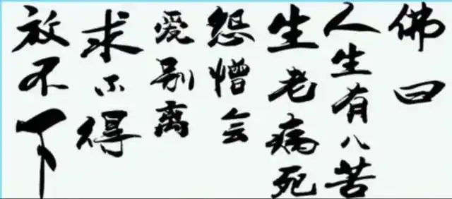 佛说,人生有八苦:生,老,病,死,爱别离,怨长久,求不得,放不下.